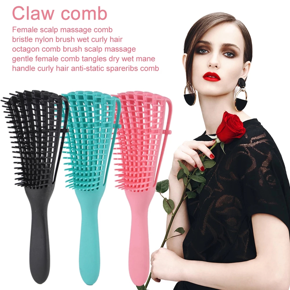 Detangling Plastic Hair Brush Scalp Massage Detangler Wet Curly Comb Women Health Care Reduce Fatigue hairbrush styling tools
