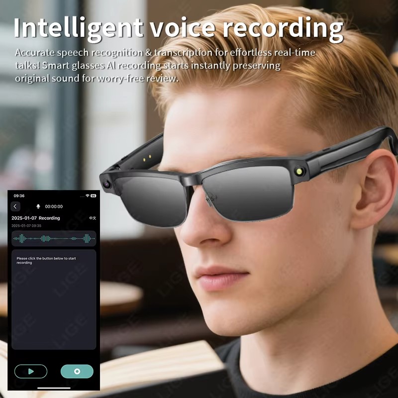 L802 Smart AI Glasses 800W camera Recording Videos Ai Photo Recognition Answer Translation Bluetooth Call noisereduction Glasses