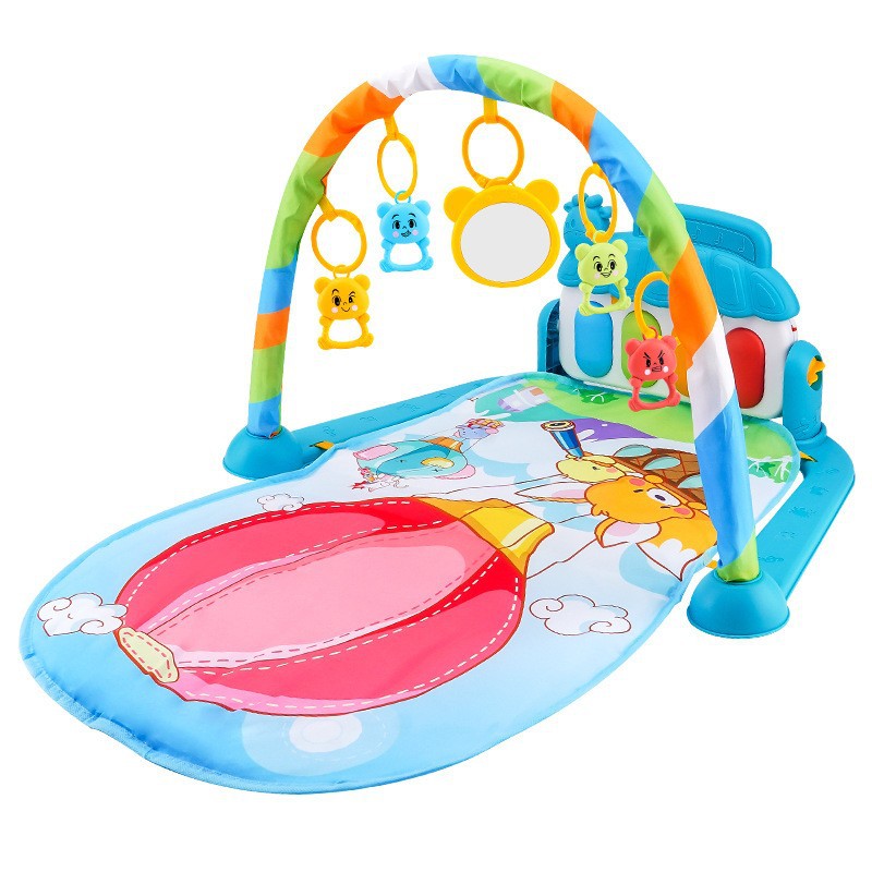 Baby Fitness Stand Music Play Gym Activity Toys Newborn Piano Crawling Blanket Pedal Game Pad Early Education 0-36 Months Gifts