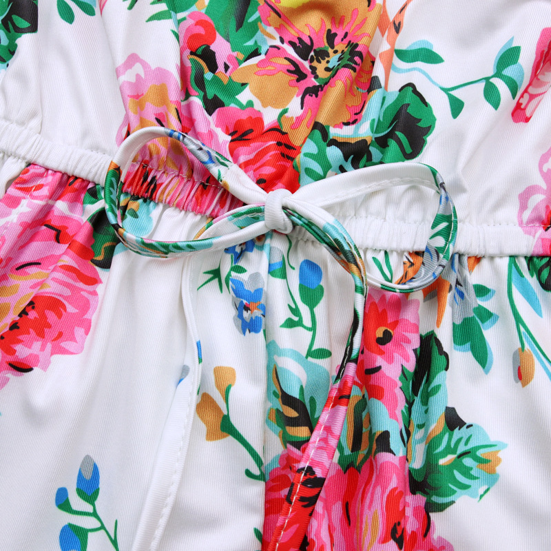 Summer Toddler Girls Kids Casual Floral Overall Romper Jumpsuit Play suit Outfits Clothes 2-6 Y