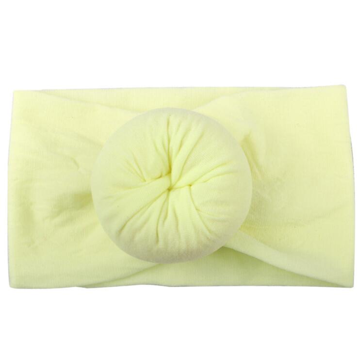 New Knit Fabric Round Headband Turban For Baby Children Wide Stretch Headbands Hairband Hair Accessories