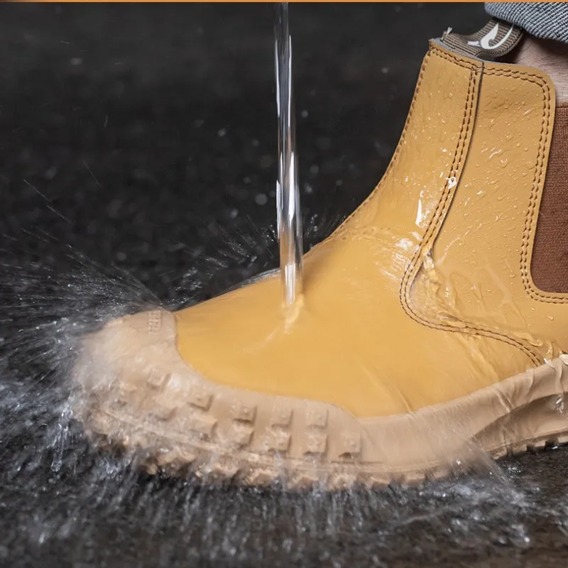 2025 new labor protection shoes anti impact anti puncture men's anti slip rubber sole wear resistant work safety shoes