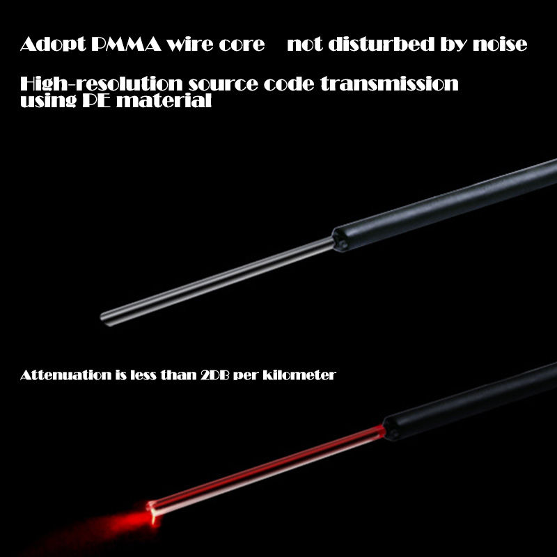 Digital Fiber Optical Optic Audio Cable SPDIF MD DVD TosLink Lead Cord Connect to DVD CD Mini Disc TOSLink Connectors