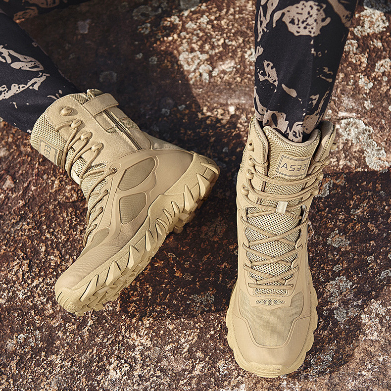 New Outdoor Hiking Boots Men Breathable Suede Desert Boots Training Boots Outdoor