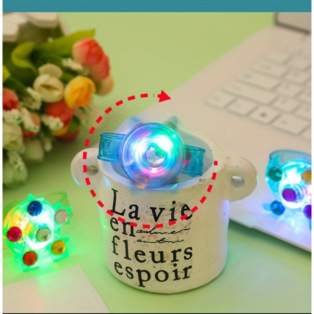 10 LED Luminous Fidget Spinner Bracelet, Kids Party Favor Gift Bag Filler Luminous Party Supplies Return Gift Carnival Gifts