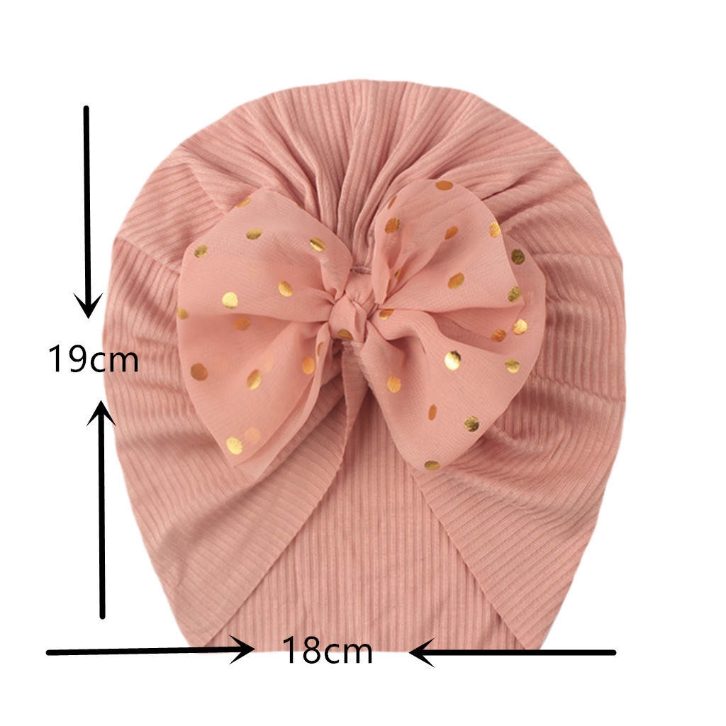 Lovely Shiny Bowknot Baby Hat Cute Solid Color Baby Girls Boys Hat Turban Soft Newborn Infant Cap Beanies Head Wraps