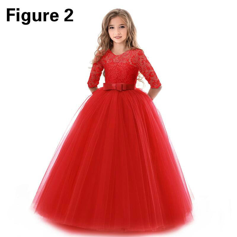 new style flower girl wedding princess dress girls prom dress lace tutu skirt &