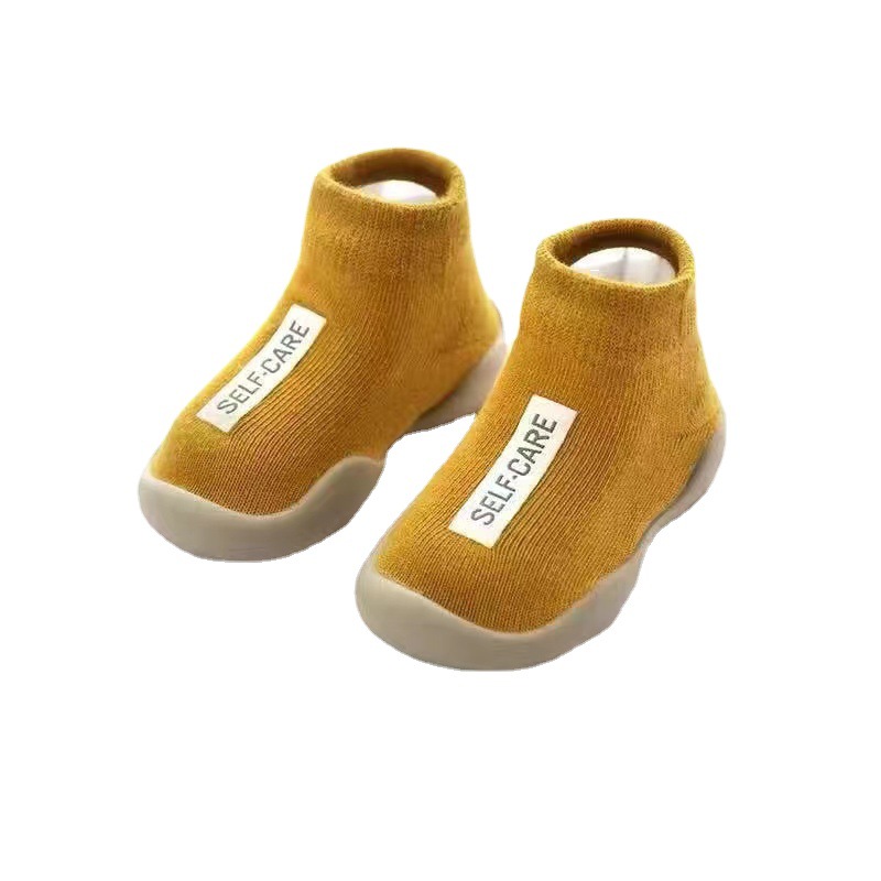 Children Anti-slip Shoes Newborn Baby Toddler Girls Cotton Non-slip Floor Socks Infant Boys Rubber Sole Cartoon Indoor Sneakers