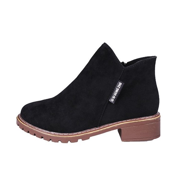 New Martin boots female zipper boots, low and low tube women's Boots