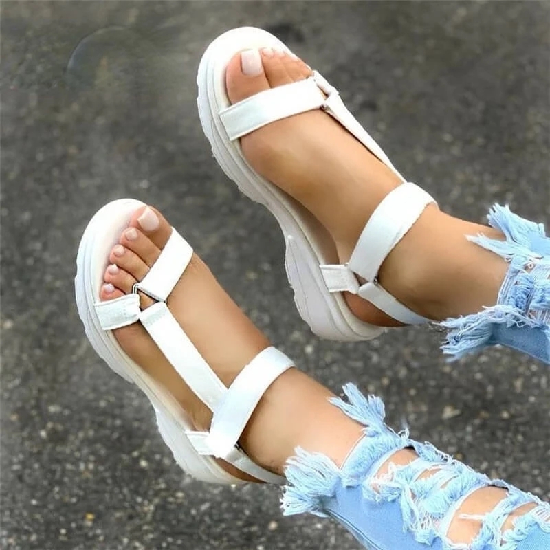 2023 New Big Size 43 Multi Colors Casual Shoes Beach Sandals Woman Flat Comfortable Sandals Female Light Sandales pour femmes