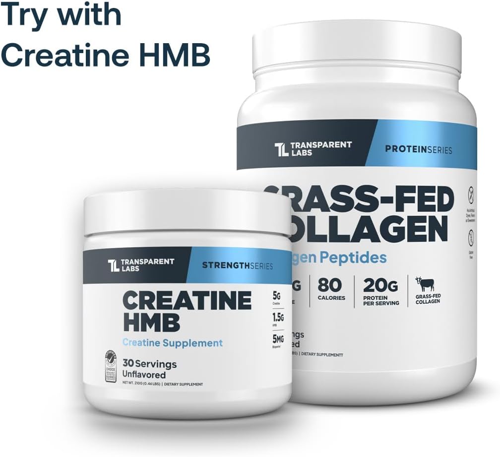 Grass-Fed Collagen Peptides Powder - Unflavored Collagen Powder for Women & Men, 22G Grassfed Bovine Hydrolyzed Collagen Peptides per Serving for Skin