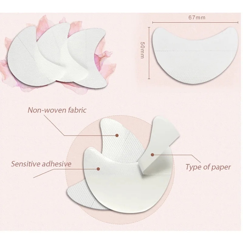 100pcs/pack Eyeshadow Shields Protector For Eye Makeup Eyeliner Shield Disposable Pad Lint Free Patch Beauty Application Tool