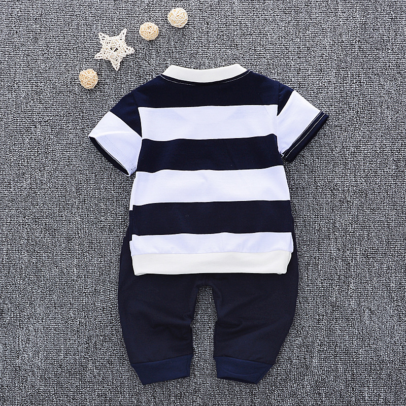 1-4 years old summer suit new cartoon bear short-sleeved t-shirt infant child summer clothes two-piece suit