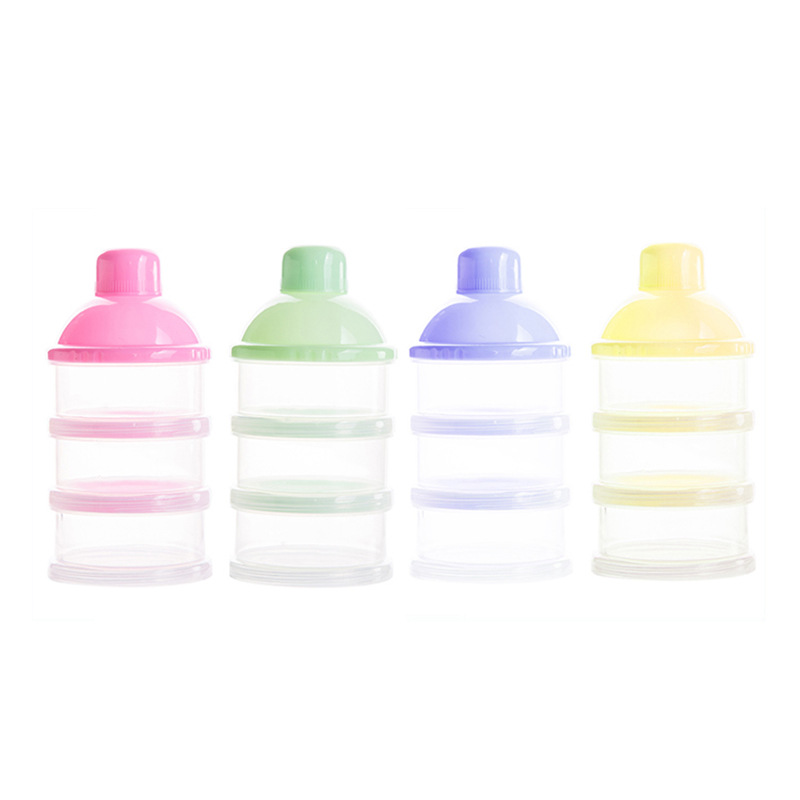 Portable Milk Powder Formula Dispenser Food Container Storage Feeding Box for Baby Kid Toddler 3 Cells Grid Box