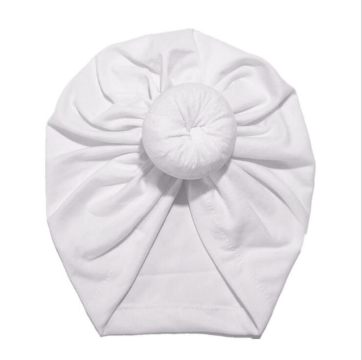 New Baby Articles Children's Headscarves Hats Babies Pure color Knotted Indian Headgear Caps