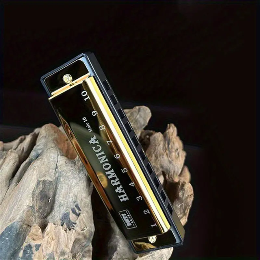 1pc Miwayer 10 Holes Harmonica Mouthpiece Puzzle Musical Instrument Beginner Education Play Gift Copper Core Resin Harmonica