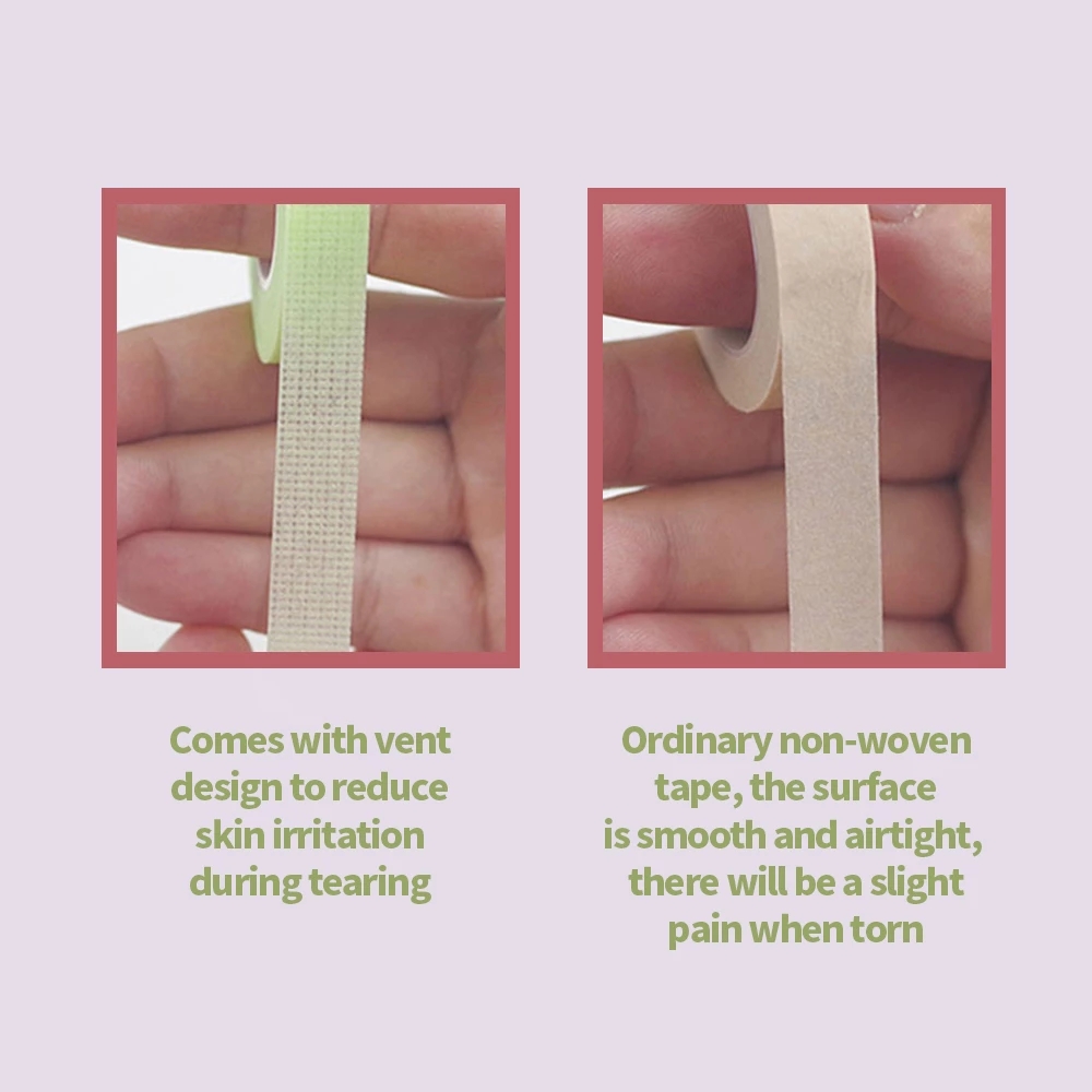 3 pcs Eyelash Extension Lint Breathable Non-woven Cloth Adhesive Tape Medical Paper Tape For False Lashes Patch Makeup Tools