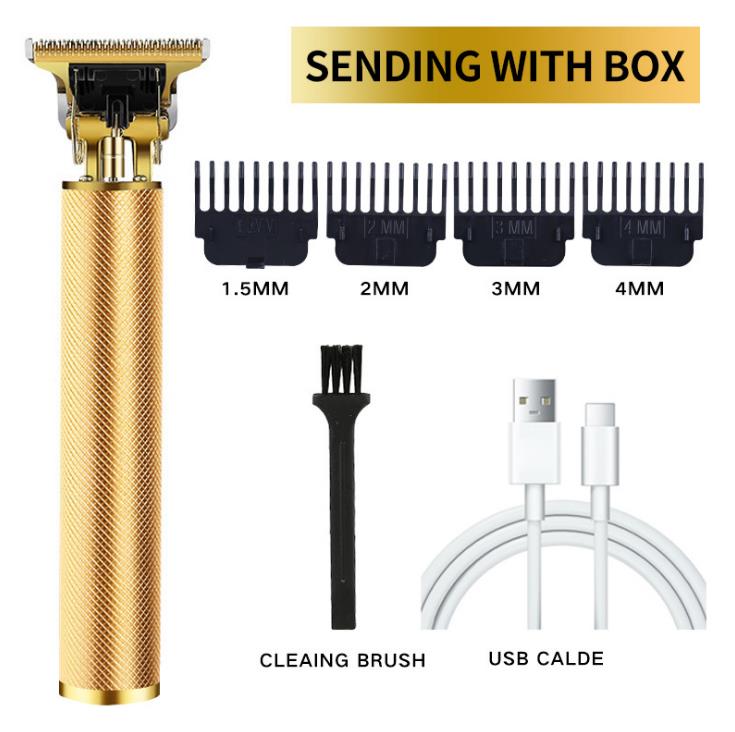 New Professional Hair Clipper Men Electric Cordless Hair Trimmer 0.1mm Baldheaded T Blade Finish Haircut Machine