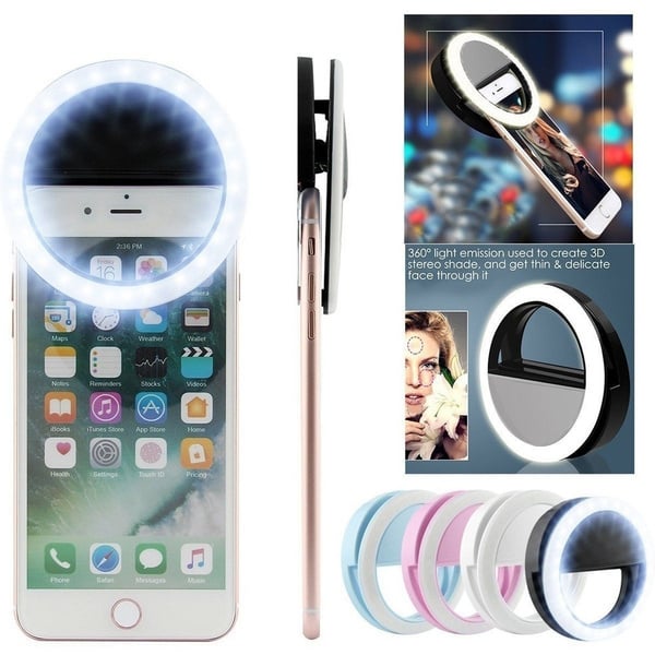 Portable Ring 36 Smart LED Camera Fill-in Flash Selfie Light For All Smart Phones/Tablets
