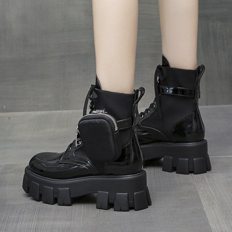 Martin boots new female boots round toe ladies motorcycle boots rider boots wedges
