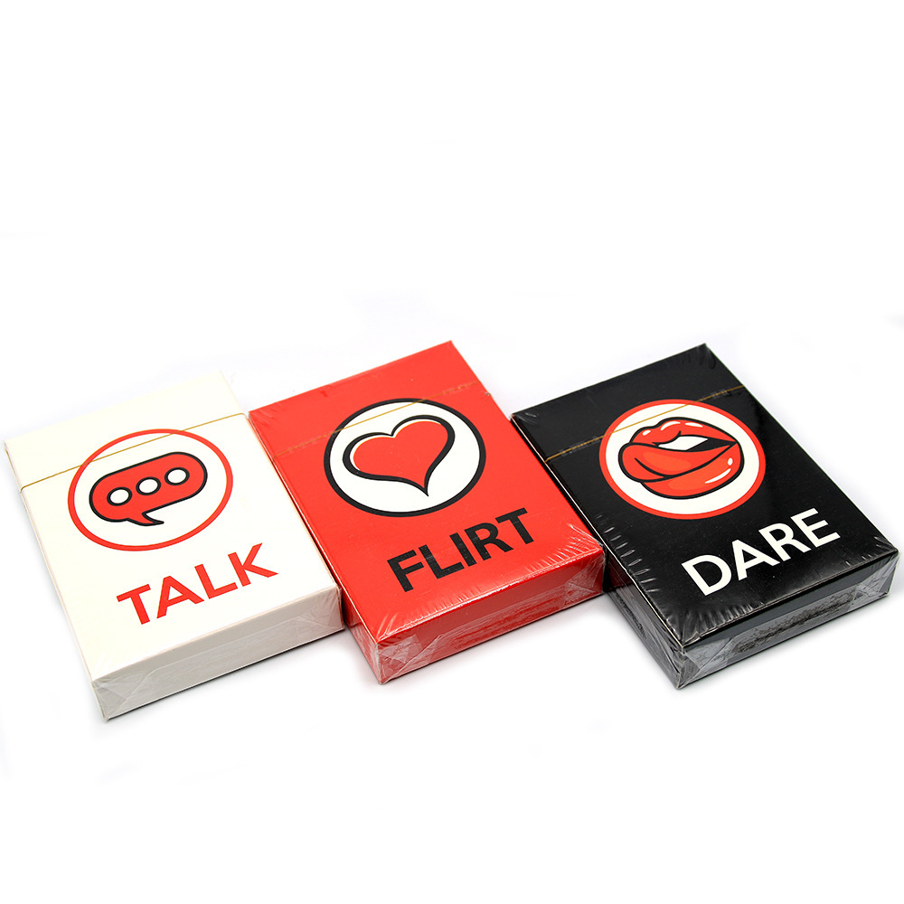 Talk, Flirt or Dare Full English romantic game talk or adventure game cards 3 Games Cards In 1 Couples Valentine's Day Gift