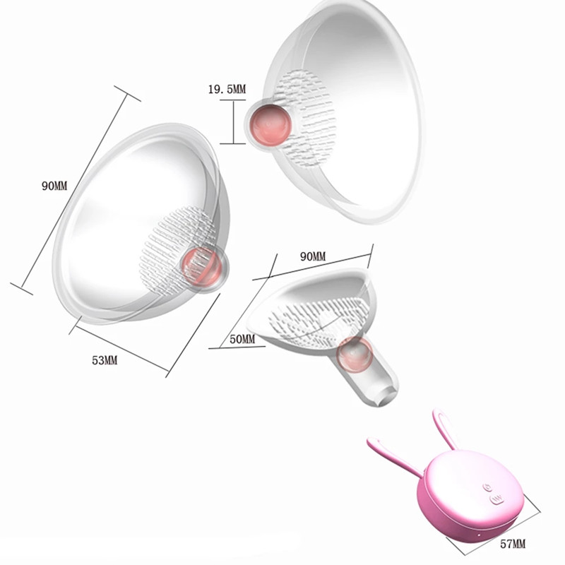 Nipple Sucker Vibrator Tongue Lick Nipple Suction Cups Vibrator Electric Breast Pump Breast Enlarge Massager Sex Toy for Woman