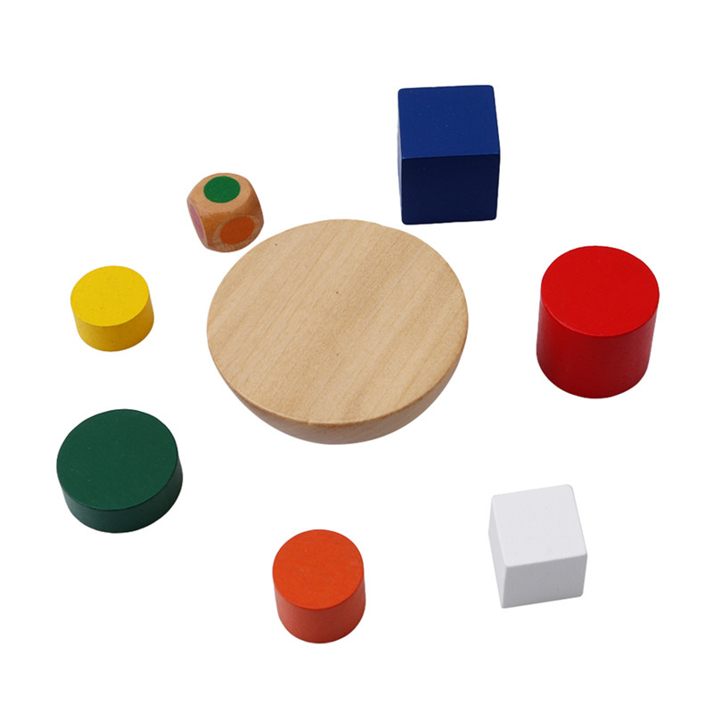 1 Set Wooden Geometric Puzzles Baby Kids Toys Montessori Balancing Game Toys for Children Educational Cognitive Learning Toys