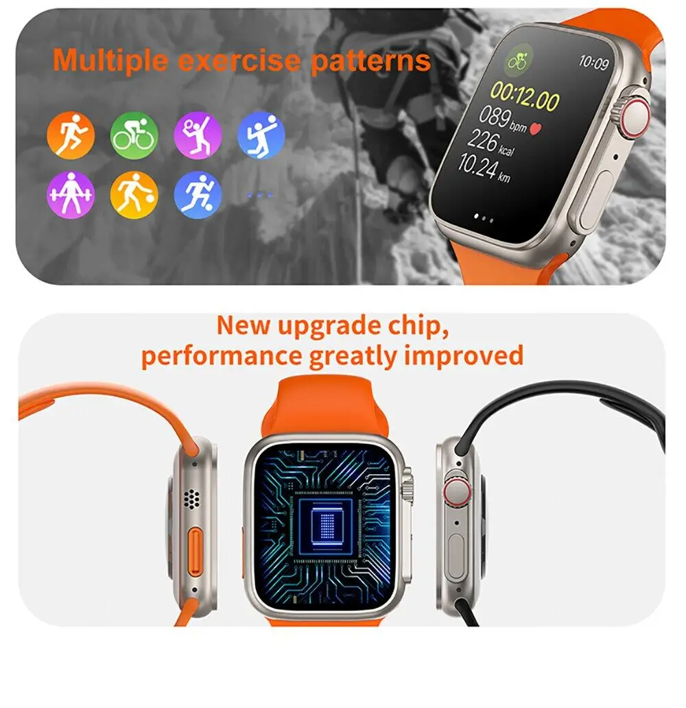NEW T900 Ultra Smart Watch Men 49MM Big 2.09 Hiwatch PRO APP NFC Function Bluetooth Call Sports Music Healty Monitor