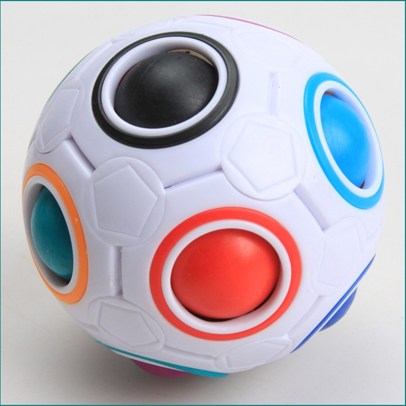 Novelty Rainbow Football Puzzle Spherical Magic Cube Toys Learning & Educational Toys For Children Kids Adult