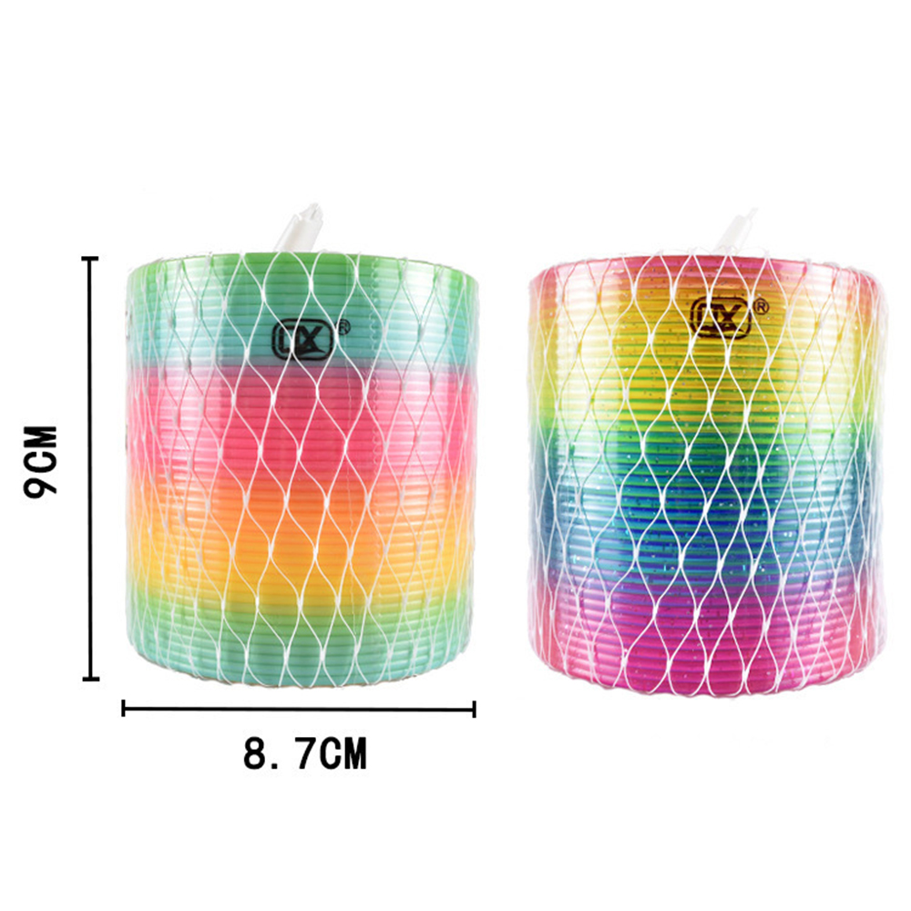1pcs Rainbow Circle Funny Toys Early Development Educational Folding Plastic Spring Coil Children's Creative Magical Toys