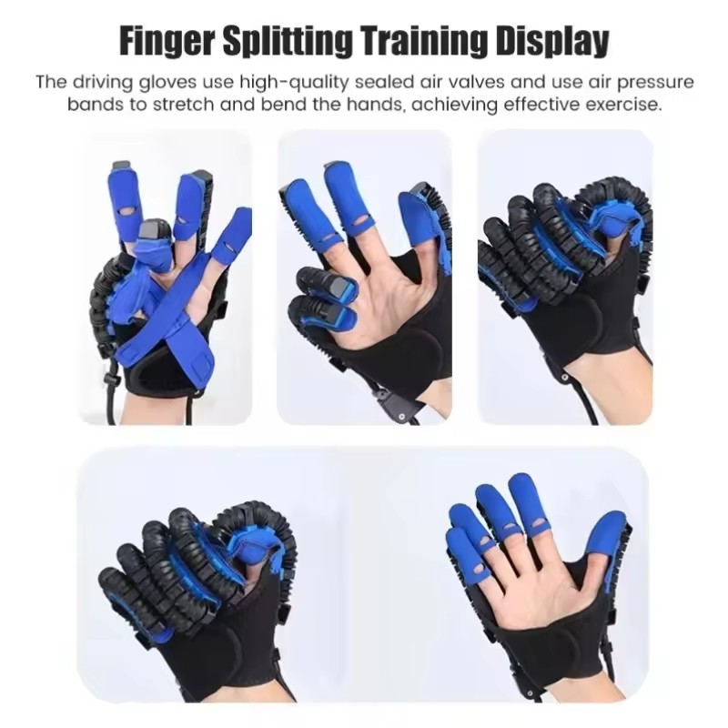 Hand Rehabilitation Robot Gloves for Stroke Hemiplegia Finger Training with Passive Active Modes Home Use