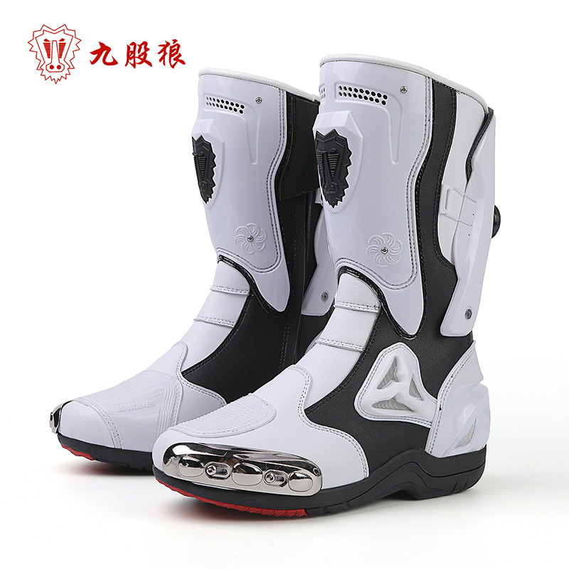 Motorcycle Leisure Four Seasons Anti-collision Cross-country Riding New Men's High-top Riding Protection Shoes Riding Shoes