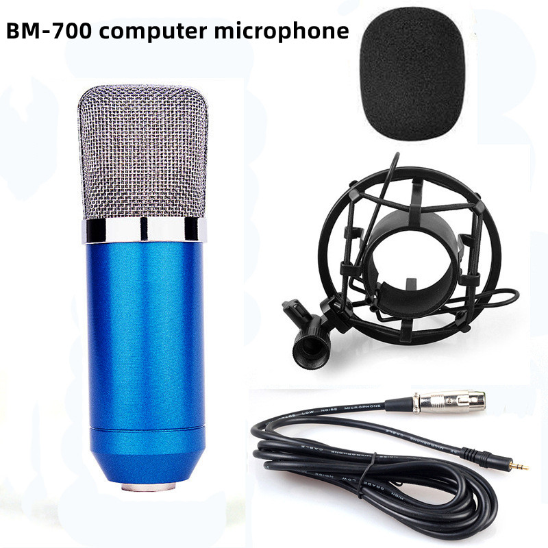 Professional condenser microphone is suitable for PC telephone recording studio BM700 microphone TikTok singing