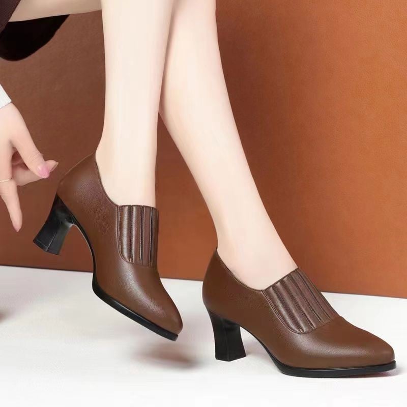 Women Cool Black Patent Leather Spring & Autumn Slip on Boots