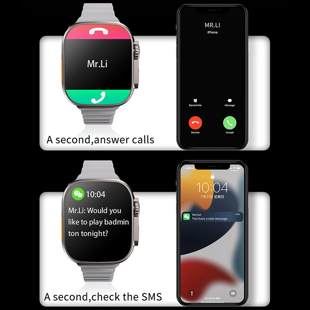 New in Ultra Smart Watch 8 Ultra C800 Ultra Smart Watch IWO Smart Watch Series 8 Bluetooth Call 1.9 Inch Wireless Fitness Watch