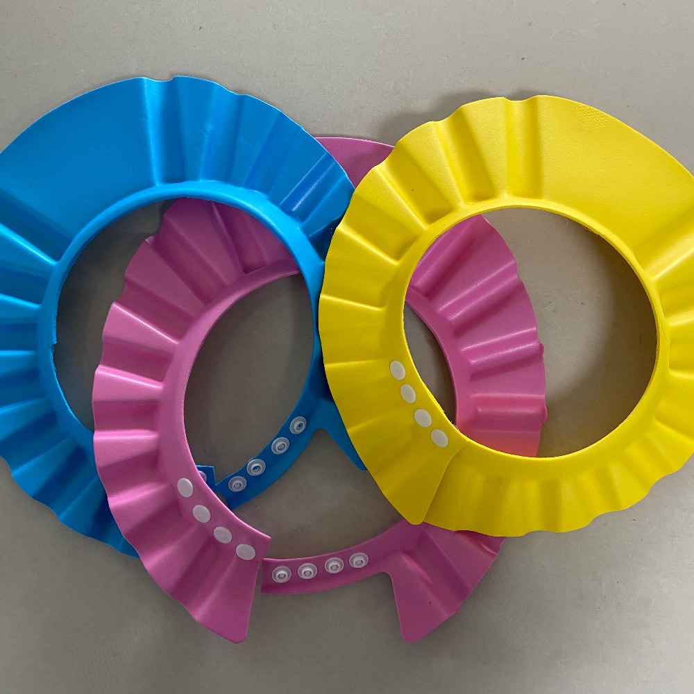 1pcs baby shower cap shampoo soft foam adjustable bath protective cap children shampoo cap