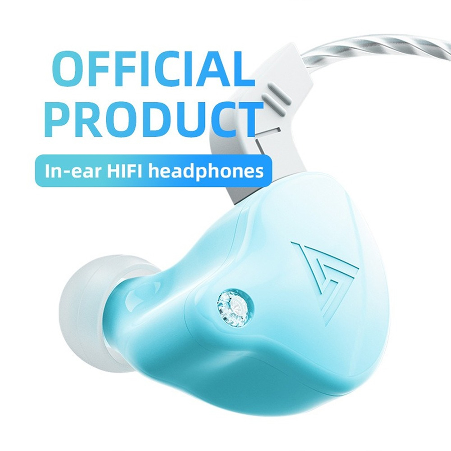 QKZ AK6-X Earphones Genuine Headsets Dual Driver With Mic Gaming Headset Sports Heavy Bass Earphones 3.5mm Wired Earbuds