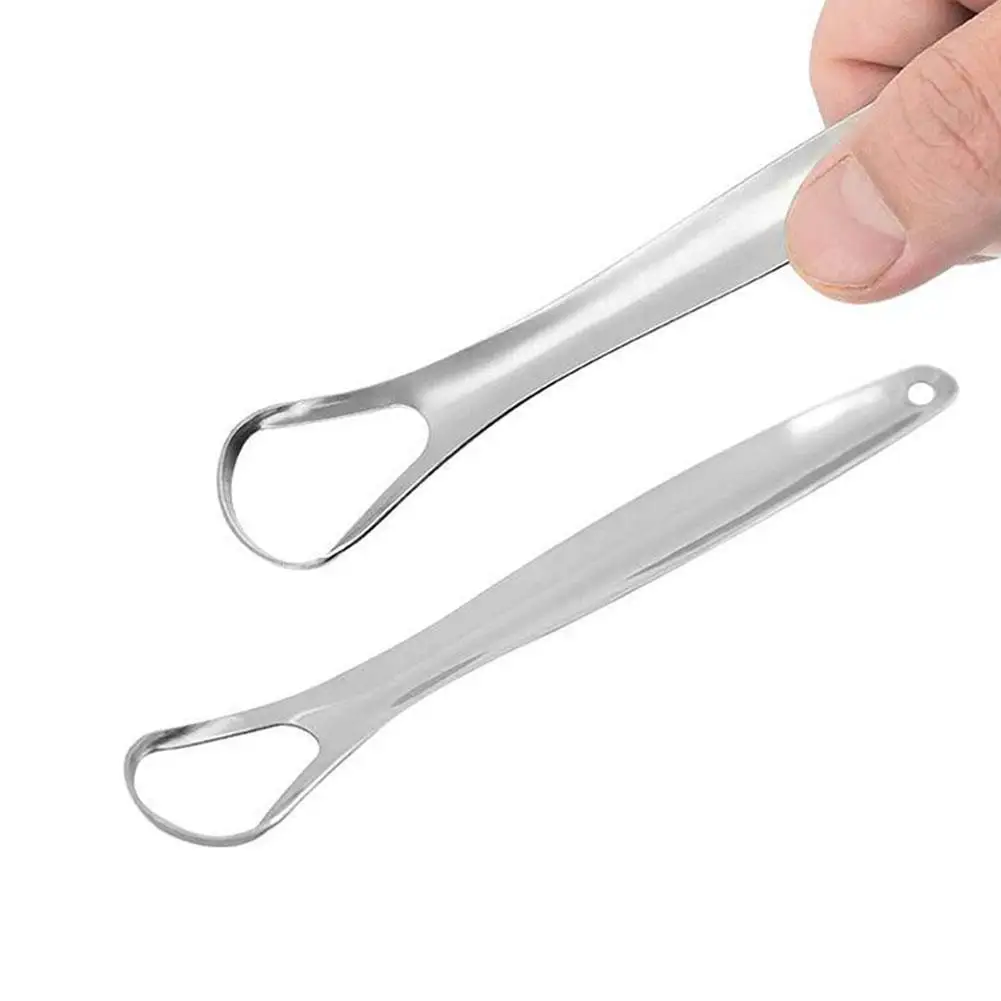 Stainless Steel Tongue Scraper Metal Cleaner Eco-friendly Breath & Care Reusable Oral Fresh Brush