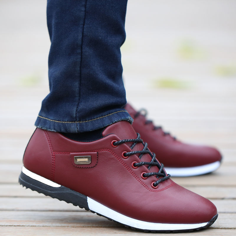 Fashion Loafers Walking Footwear Outdoor Breathable Sneakers Men's PU Leather Business Casual Shoes for Male