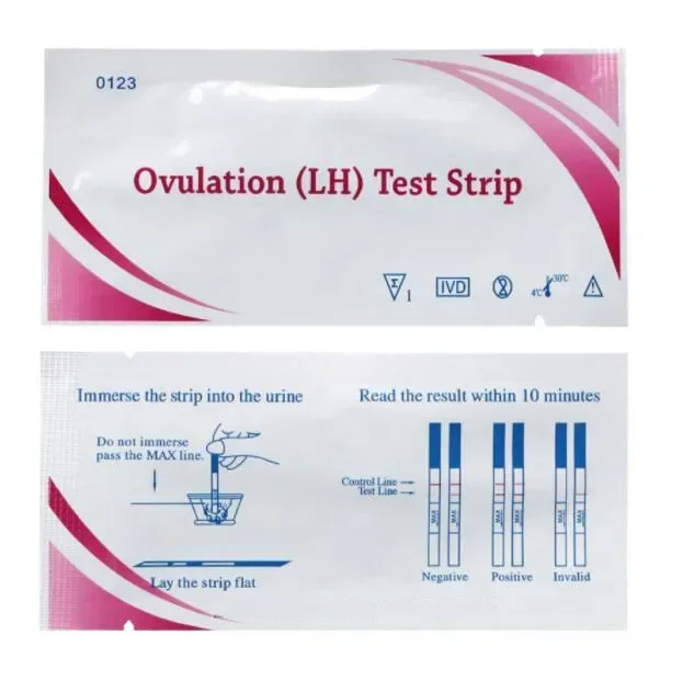 100Pcs/lot EGENS LH Ovulation Tests Household Strips Urine Test Over 99% Accuracy Test Kit Strips Pregnancy Test First Response