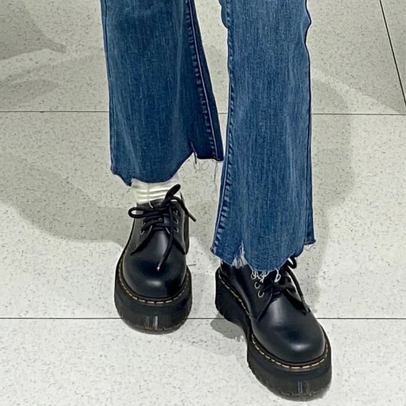 2023 Shoes for Women Mary Janes 's High Heels Fashion Lace Up Casual Boots New Round Toe Platform