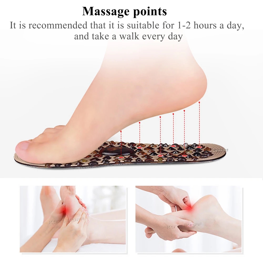 2023 New Soft Rubber Cobblestone Therapy Acupressure Pad Feet Massager Insole For Shoes Insoles Improve Blood Circulation