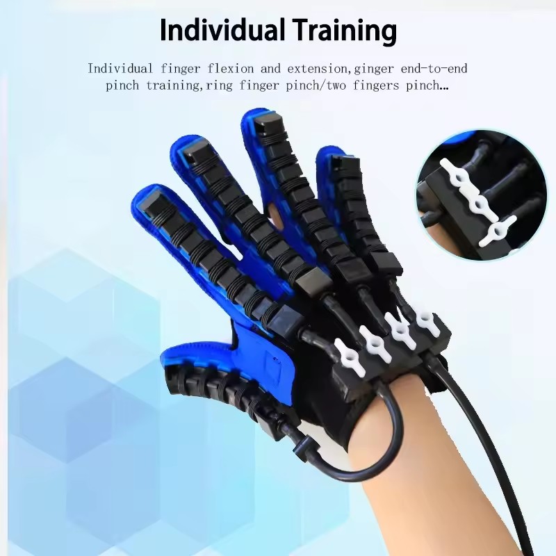 Hand Rehabilitation Robot Gloves for Stroke Hemiplegia Finger Training with Passive Active Modes Home Use