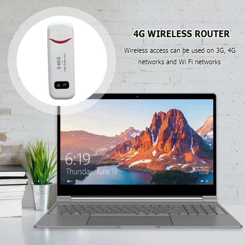RYRA 4G LTE Wireless Router USB Dongle 150Mbps Modem Stick Mobile Broadband Sim Card Wireless Adapter 4G Card Router Home Office