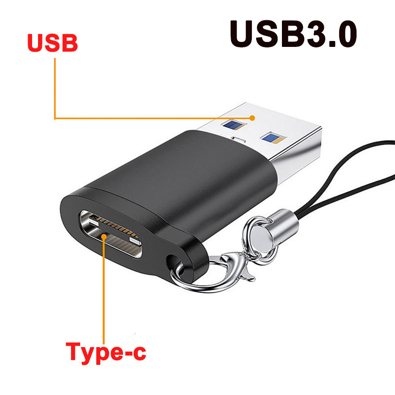 2pc USB3.0 Male to Type C Female Adapter Type C to A Charger Cable Converter for iPhone 11 12 Mini Pro Max Airpods iPad Data