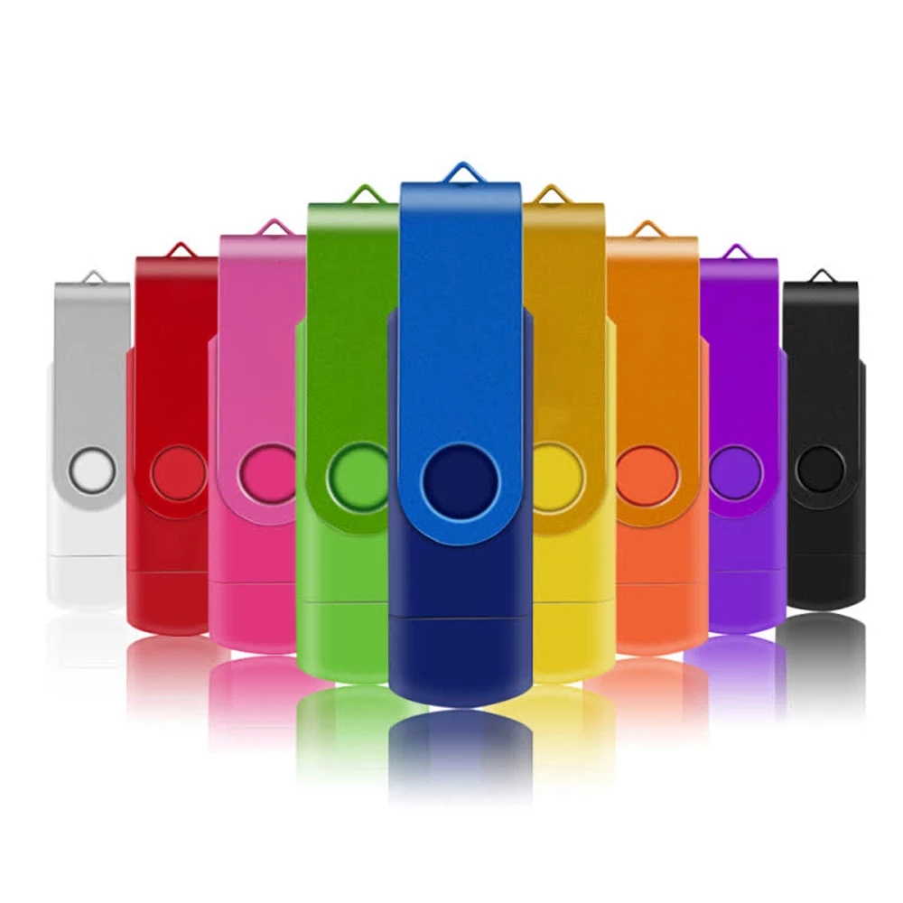 Silver Cle Usb Flash Drives 64GB 32GB Pendrive 128GB Mini Pen Drive 16GB OTG 2 IN 1 Memoria Usb Stick 8GB Chiavetta Usb Key Gift