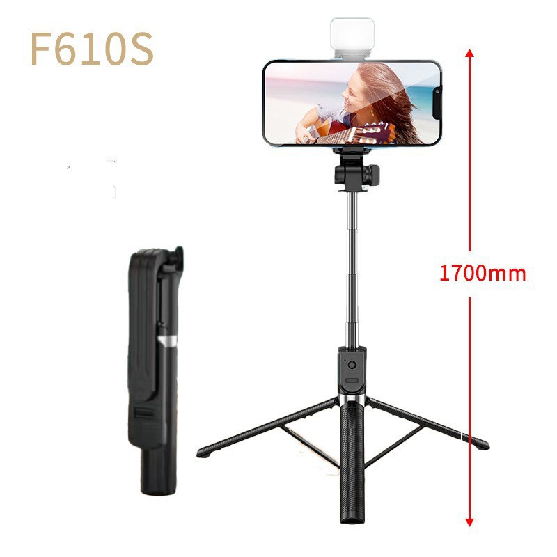 Selfie Stick Telescopic Travel Handheld Tripod Portable Phone Stand [700mm] Bluetooth Remote Extendable Phone Tripod