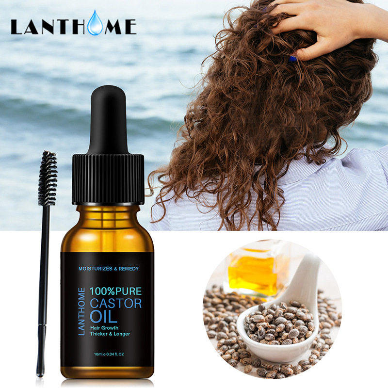 Pure Organic Castor Oil for Hair Growth Treatment Nourish Hair Roots Regrowth Liquid Keratin Conditioner Mens Women Hair Care