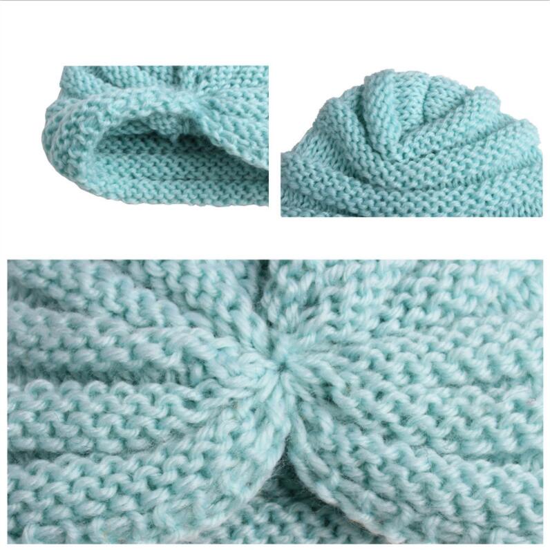 Toddler Children Warm Hats Infant Kids India Headdress Baby Girls Boys Hand-knitted Hat Solid Accessories