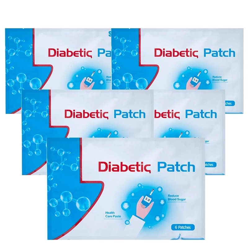 6PCS/PACK Diabetes Patches Blood Sugar Diabetic Plaster Medical Plaster Chinese Herbal Plaster Lower Blood Glucose Treatment
